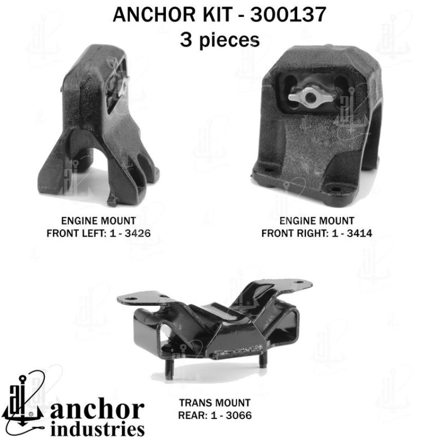ANCHOR MOUNTS 300137 ENGINE MNT KIT