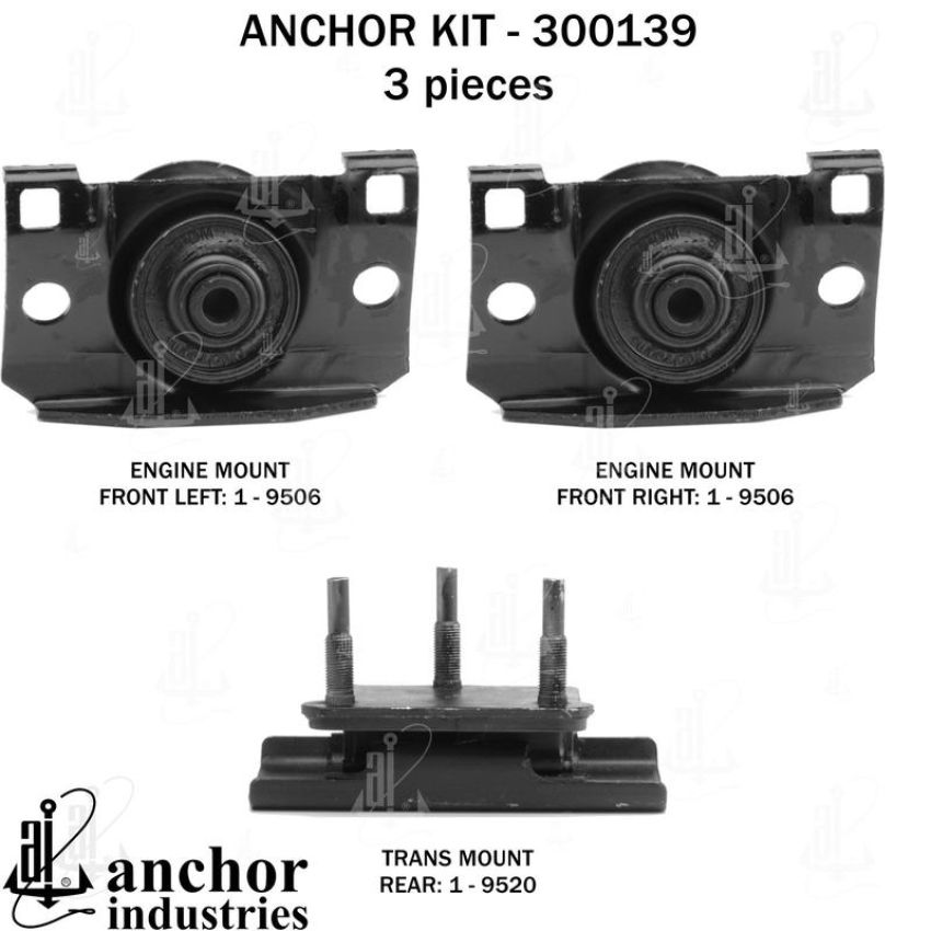 ANCHOR MOUNTS 300139 ENGINE MNT KIT