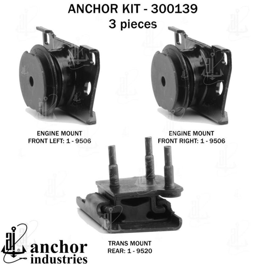ANCHOR MOUNTS 300139 ENGINE MNT KIT