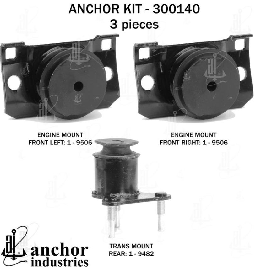 ANCHOR MOUNTS 300140 ENGINE MNT KIT