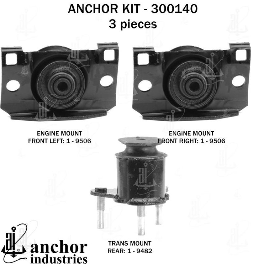 ANCHOR MOUNTS 300140 ENGINE MNT KIT