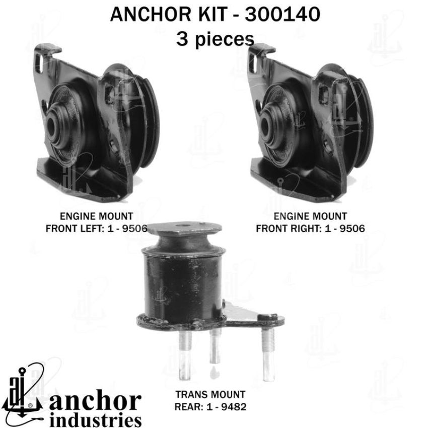 ANCHOR MOUNTS 300140 ENGINE MNT KIT
