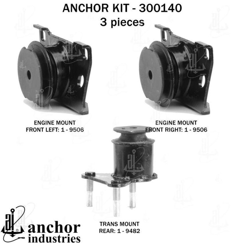 ANCHOR MOUNTS 300140 ENGINE MNT KIT