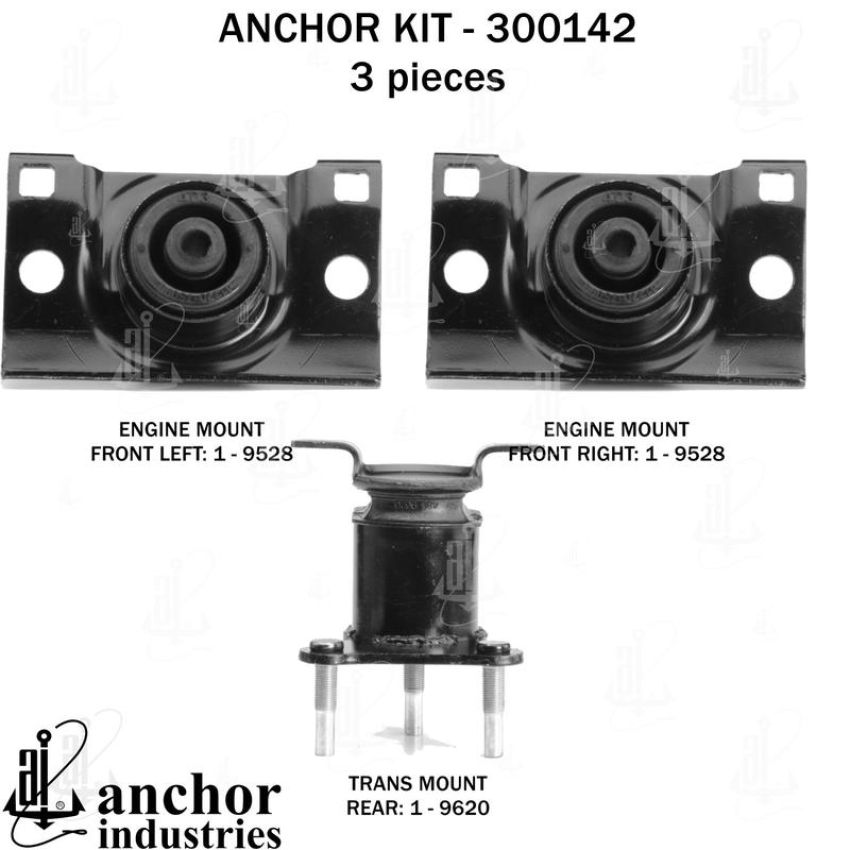 ANCHOR MOUNTS 300142 ENGINE MNT KIT