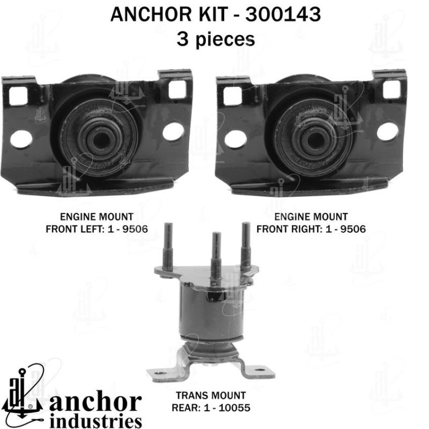 ANCHOR MOUNTS 300143 ENGINE MNT KIT