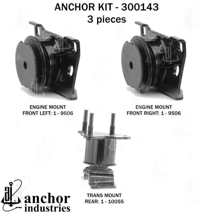 ANCHOR MOUNTS 300143 ENGINE MNT KIT