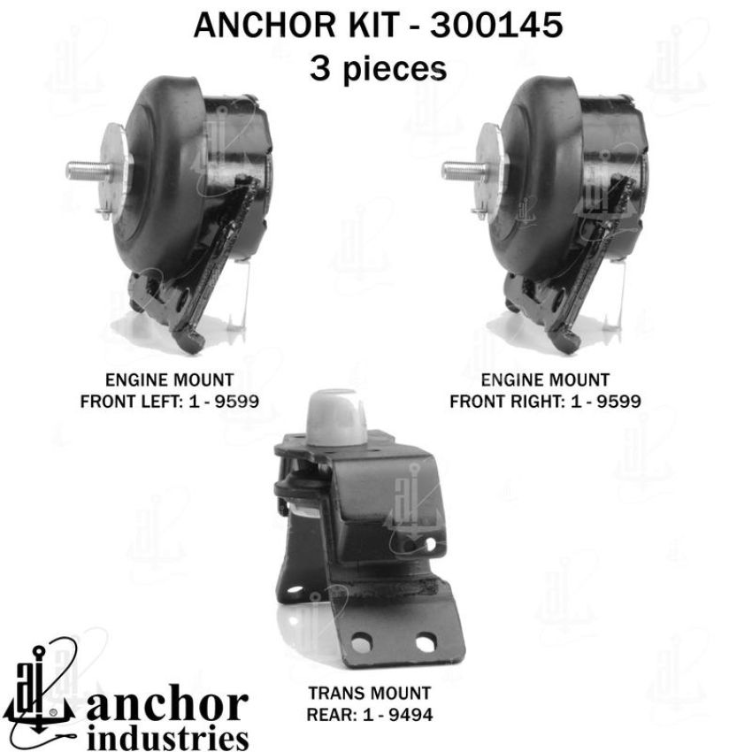 ANCHOR MOUNTS 300145 ENGINE MNT KIT