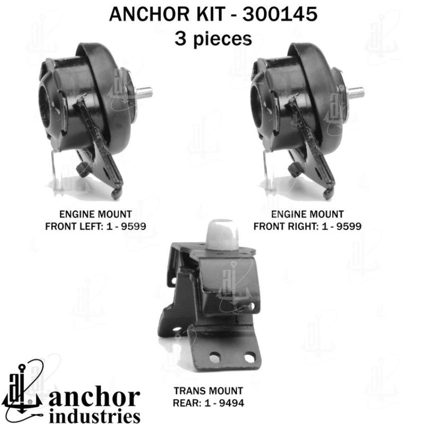 ANCHOR MOUNTS 300145 ENGINE MNT KIT
