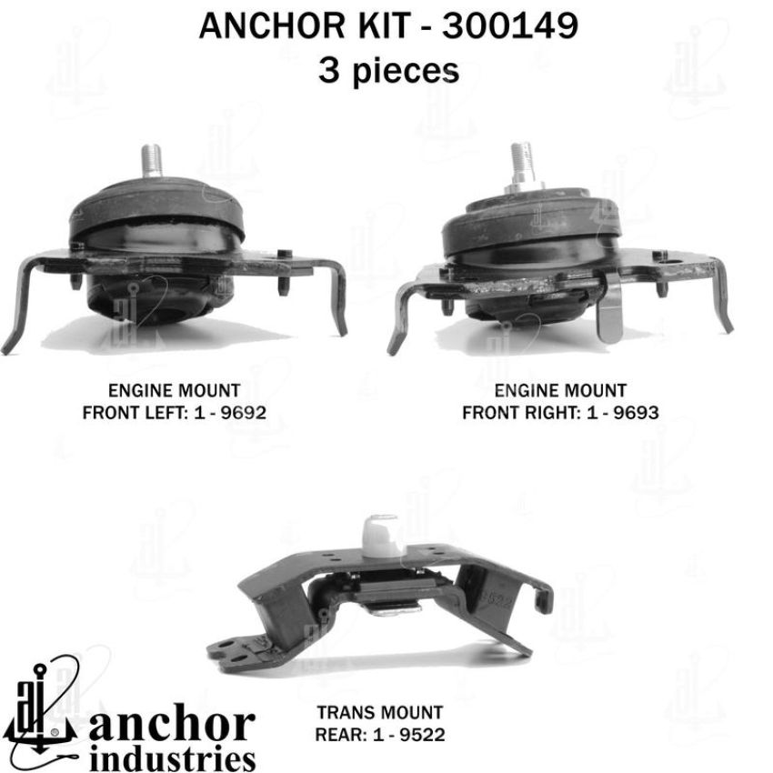 ANCHOR MOUNTS 300149 ENGINE MNT KIT