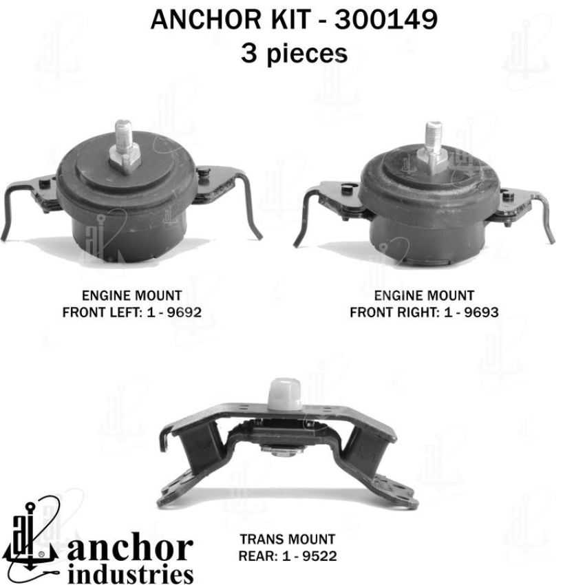 ANCHOR MOUNTS 300149 ENGINE MNT KIT