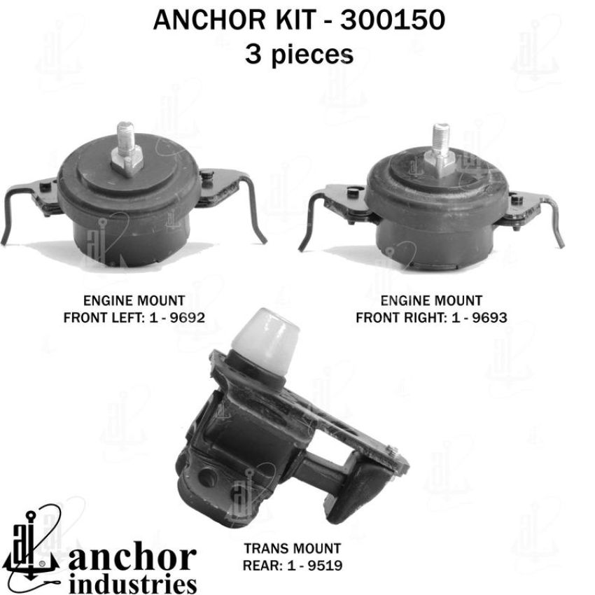 ANCHOR MOUNTS 300150 ENGINE MNT KIT