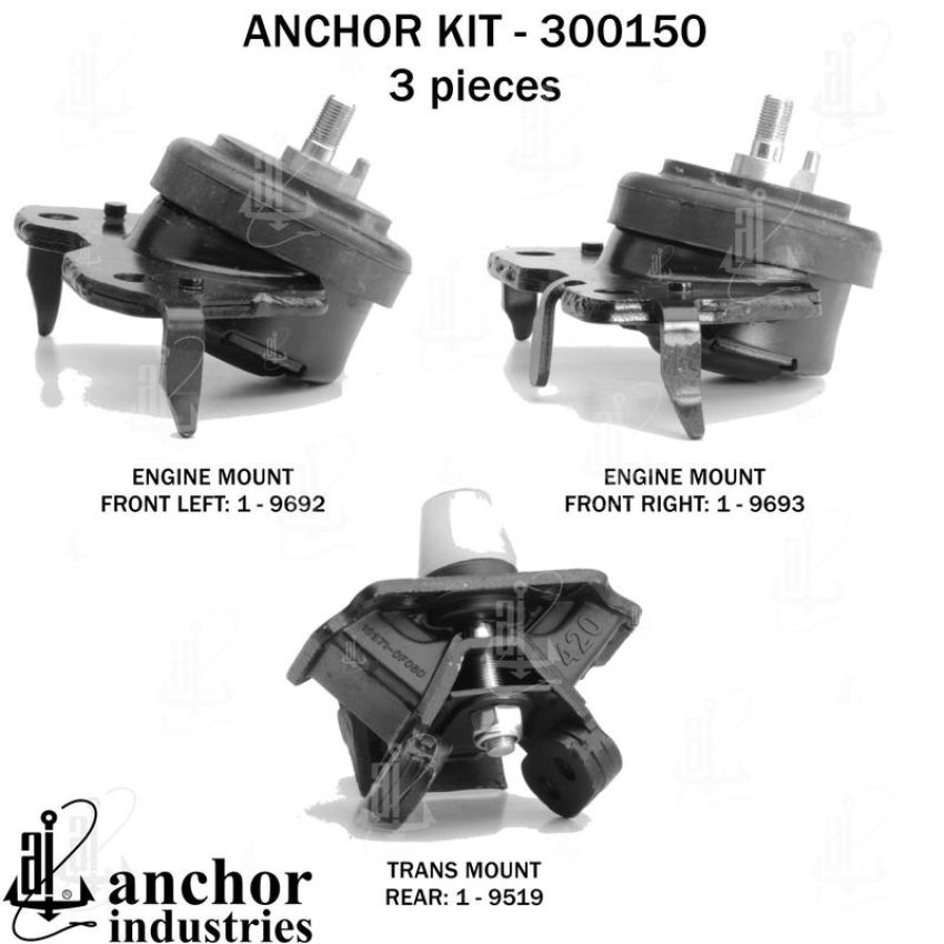 ANCHOR MOUNTS 300150 ENGINE MNT KIT