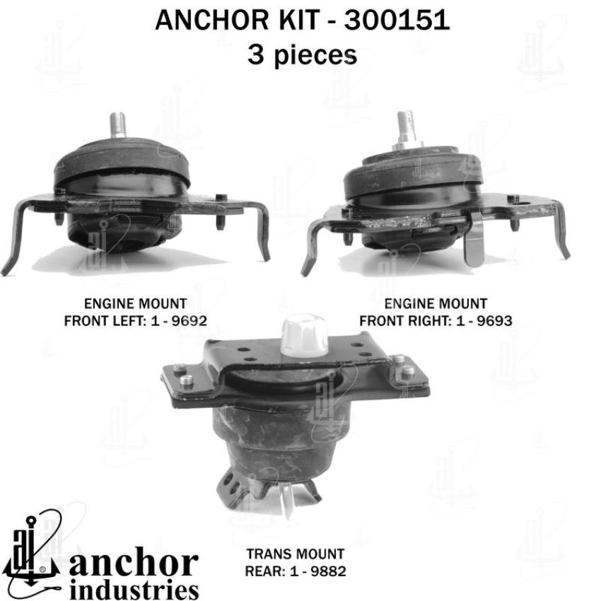 ANCHOR MOUNTS 300151 ENGINE MNT KIT