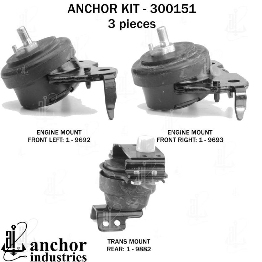 ANCHOR MOUNTS 300151 ENGINE MNT KIT