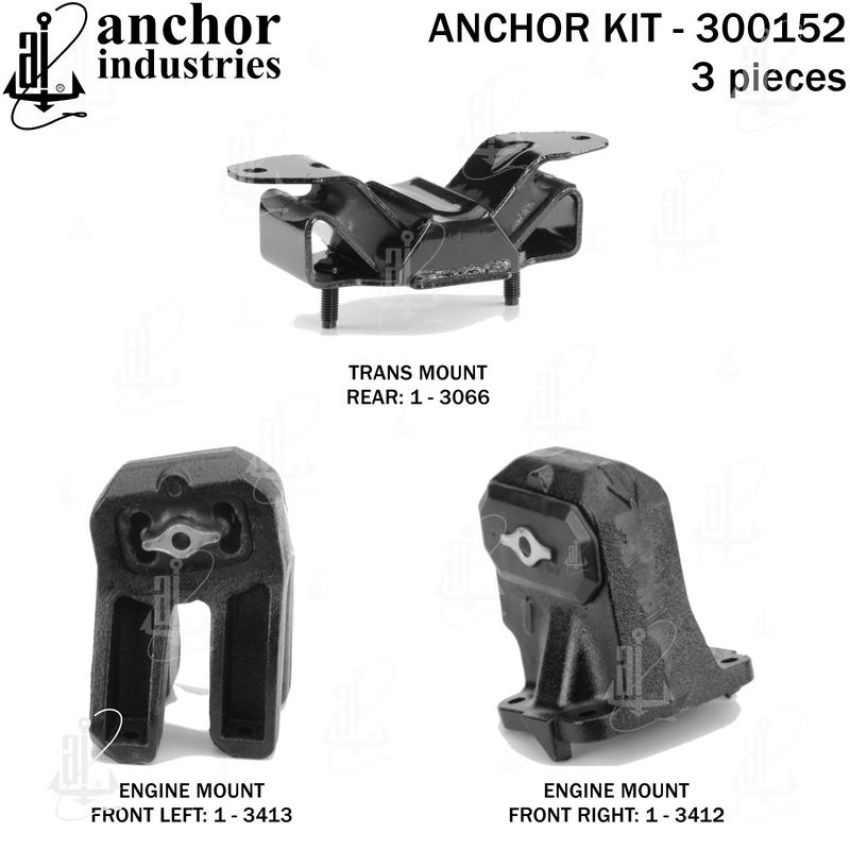 ANCHOR MOUNTS 300152 ENGINE MNT KIT