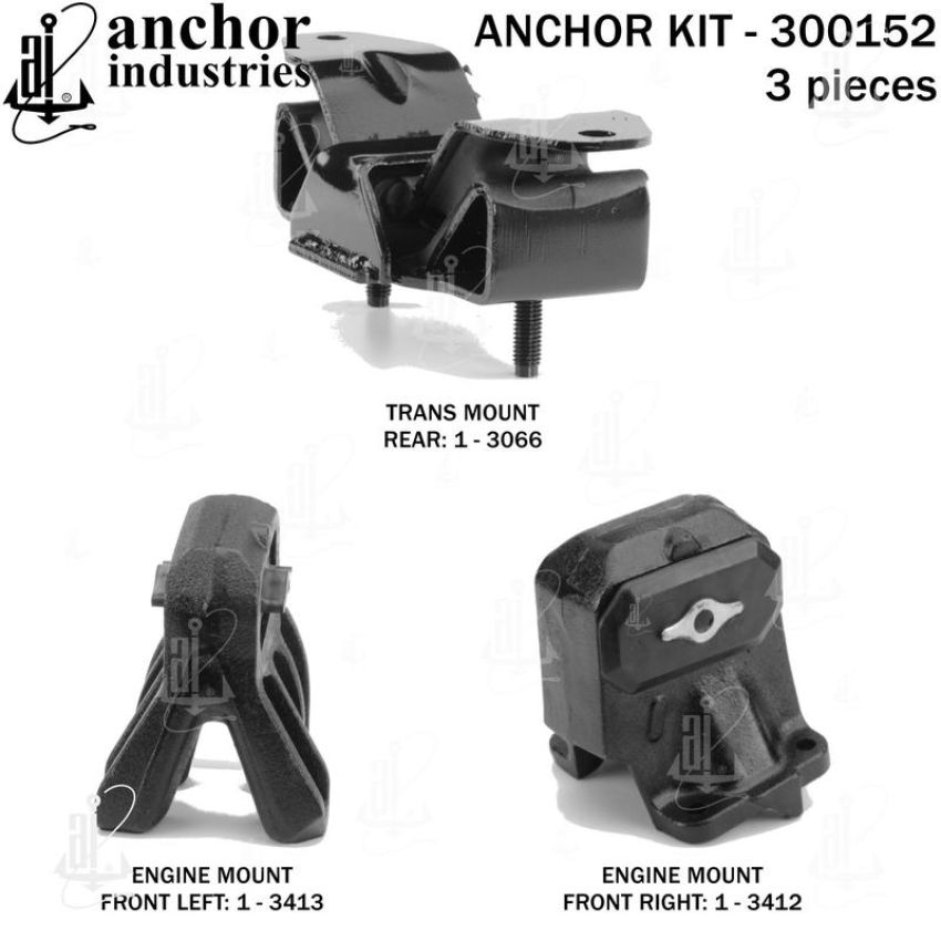 ANCHOR MOUNTS 300152 ENGINE MNT KIT
