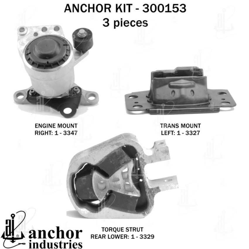 ANCHOR MOUNTS 300153 ENGINE MNT KIT