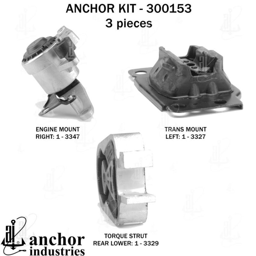 ANCHOR MOUNTS 300153 ENGINE MNT KIT
