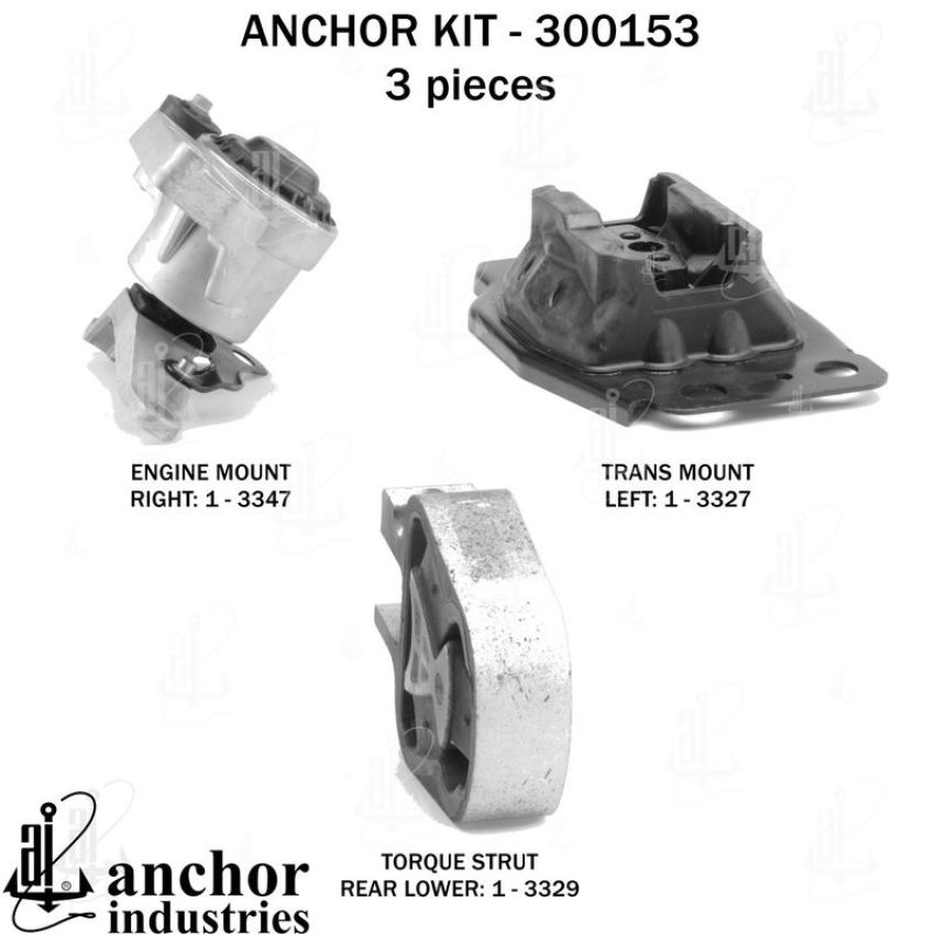 ANCHOR MOUNTS 300153 ENGINE MNT KIT