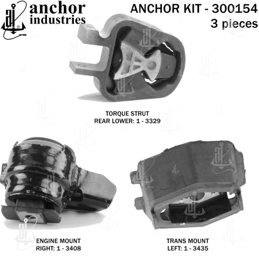 ANCHOR MOUNTS 300154 ENGINE MNT KIT