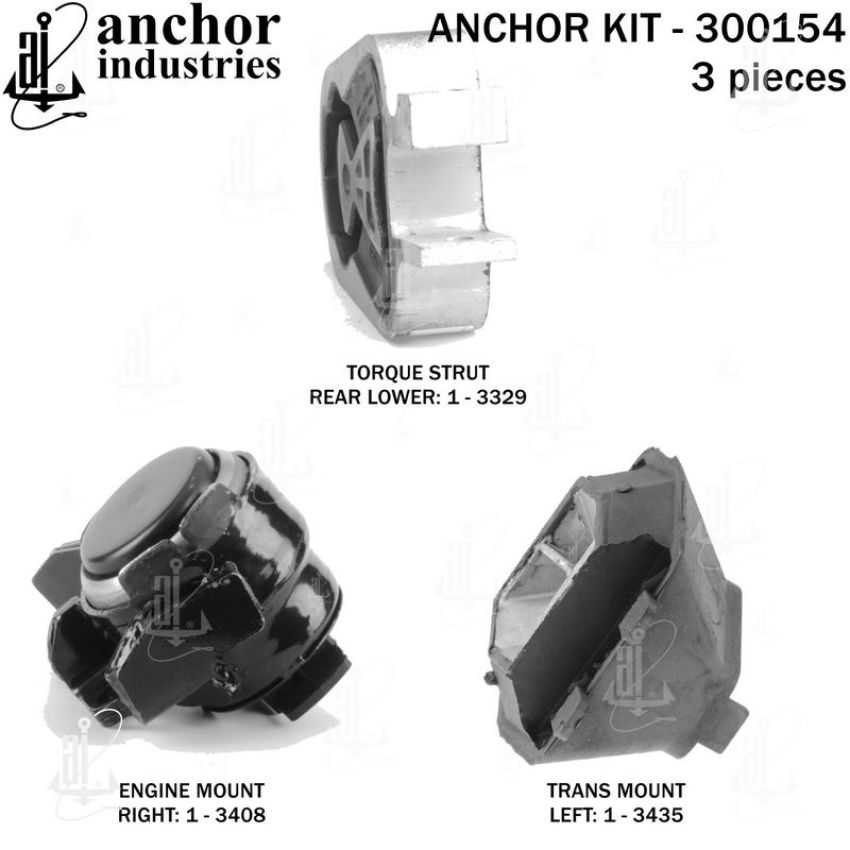 ANCHOR MOUNTS 300154 ENGINE MNT KIT