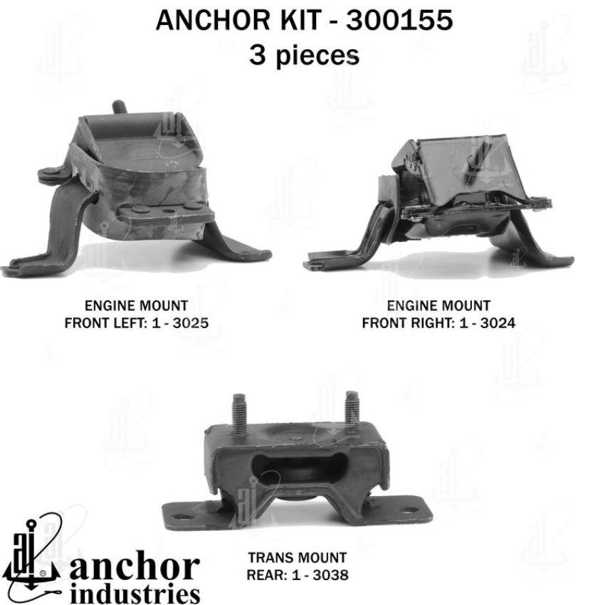 ANCHOR MOUNTS 300155 ENGINE MNT KIT