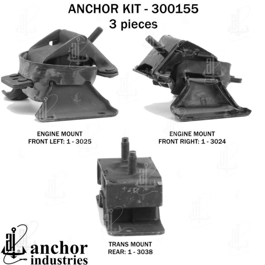 ANCHOR MOUNTS 300155 ENGINE MNT KIT