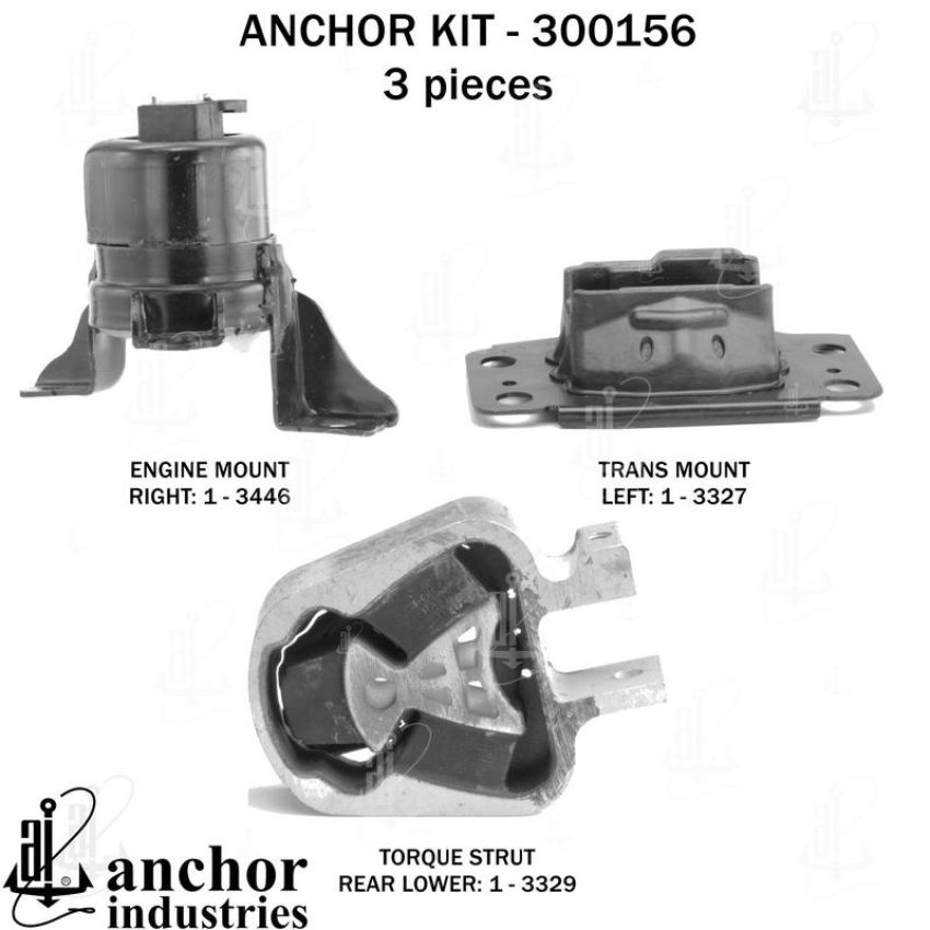 ANCHOR MOUNTS 300156 ENGINE MNT KIT