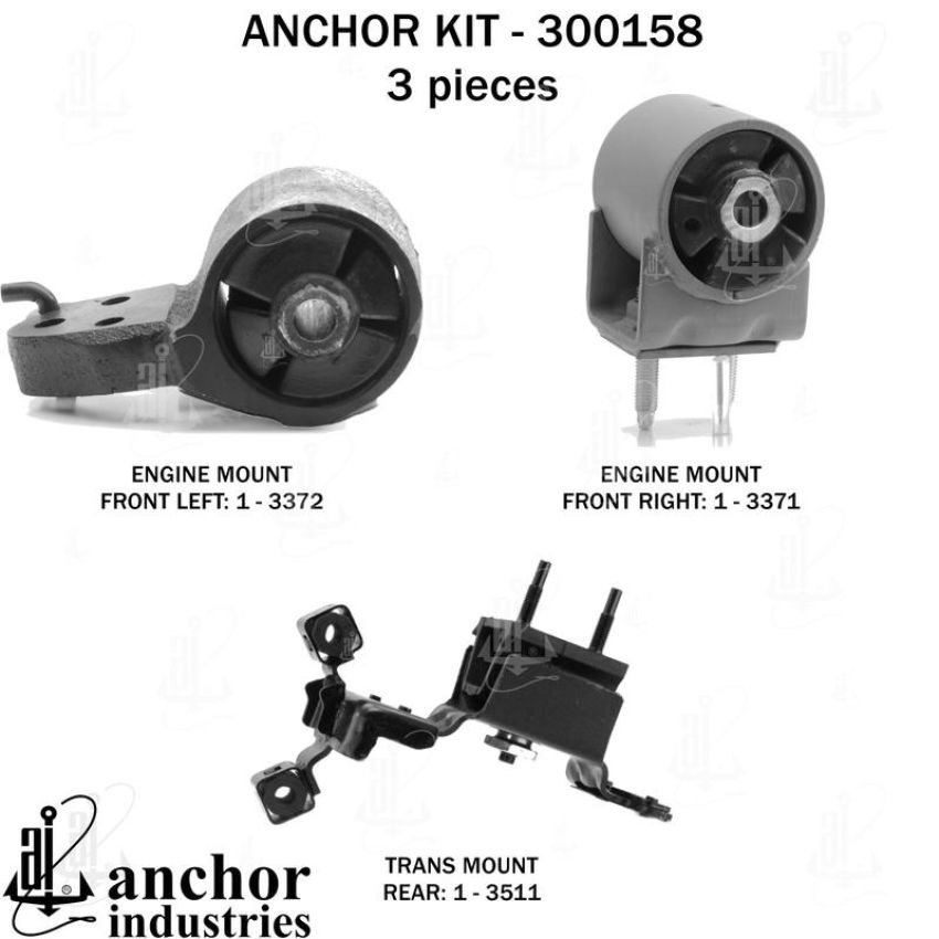 ANCHOR MOUNTS 300158 ENGINE MNT KIT