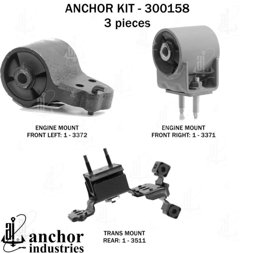 ANCHOR MOUNTS 300158 ENGINE MNT KIT