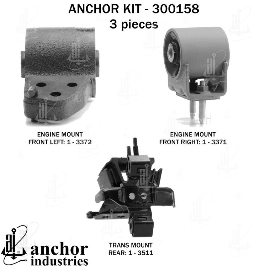 ANCHOR MOUNTS 300158 ENGINE MNT KIT