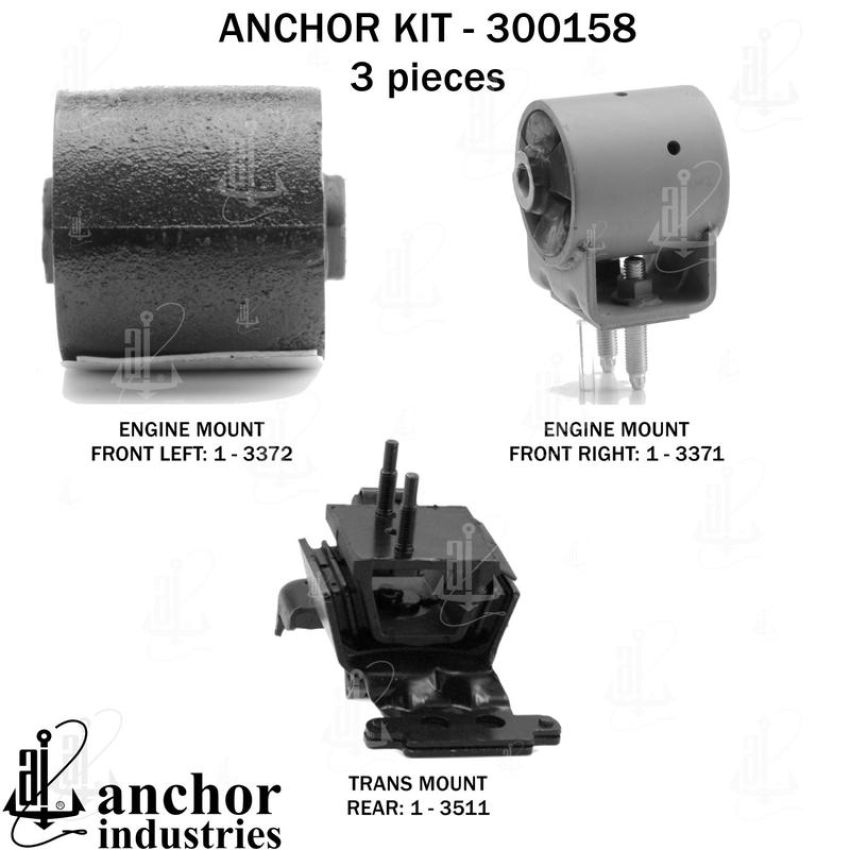 ANCHOR MOUNTS 300158 ENGINE MNT KIT