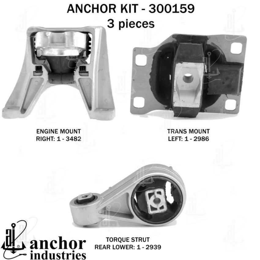 ANCHOR MOUNTS 300159 ENGINE MNT KIT