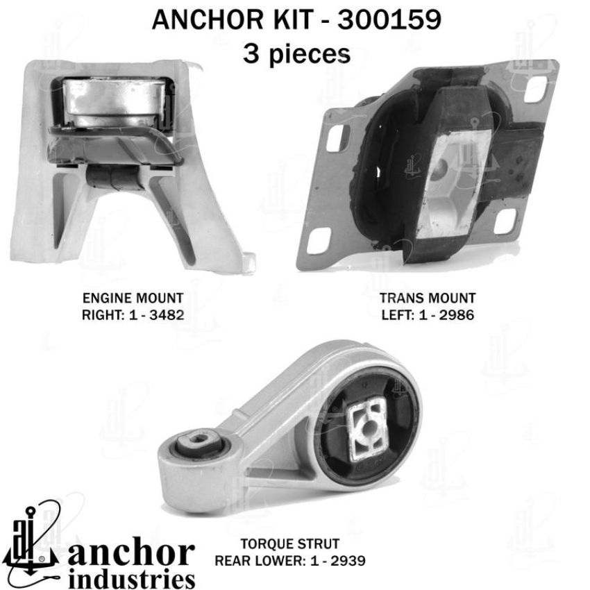ANCHOR MOUNTS 300159 ENGINE MNT KIT