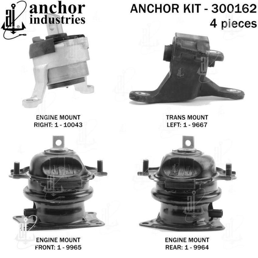 ANCHOR MOUNTS 300162 ENGINE MNT KIT