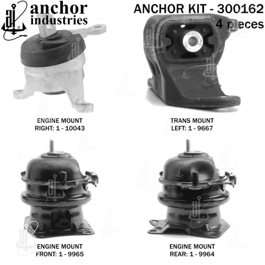 ANCHOR MOUNTS 300162 ENGINE MNT KIT