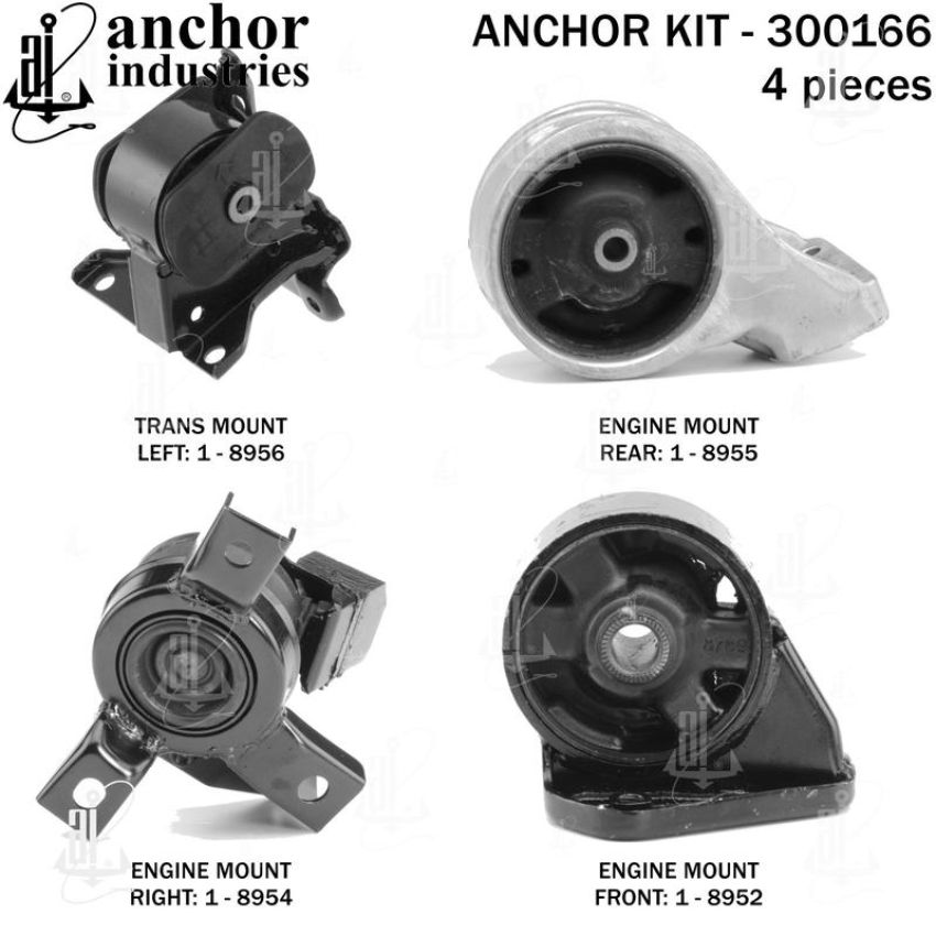 ANCHOR MOUNTS 300166 ENGINE MNT KIT