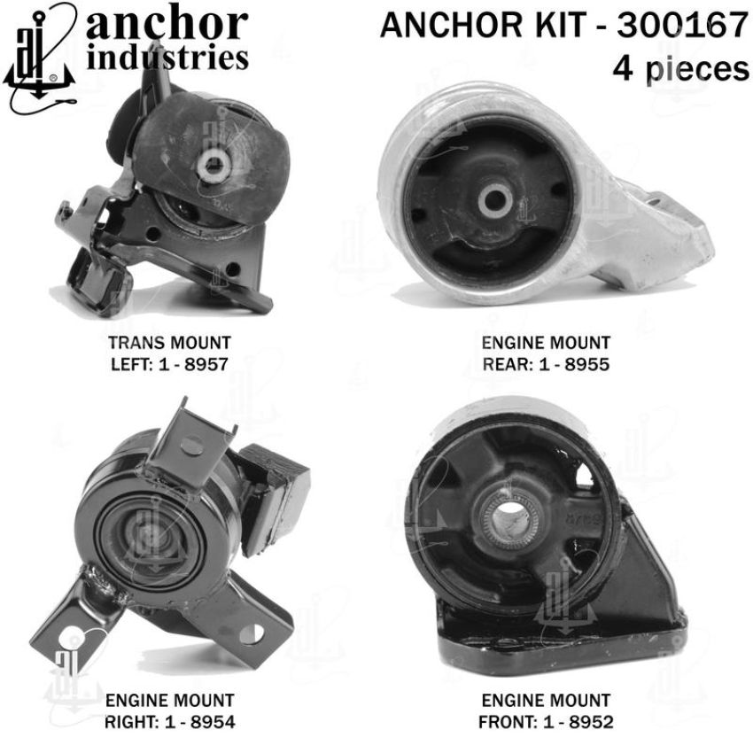 ANCHOR MOUNTS 300167 ENGINE MNT KIT