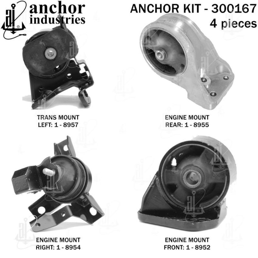ANCHOR MOUNTS 300167 ENGINE MNT KIT