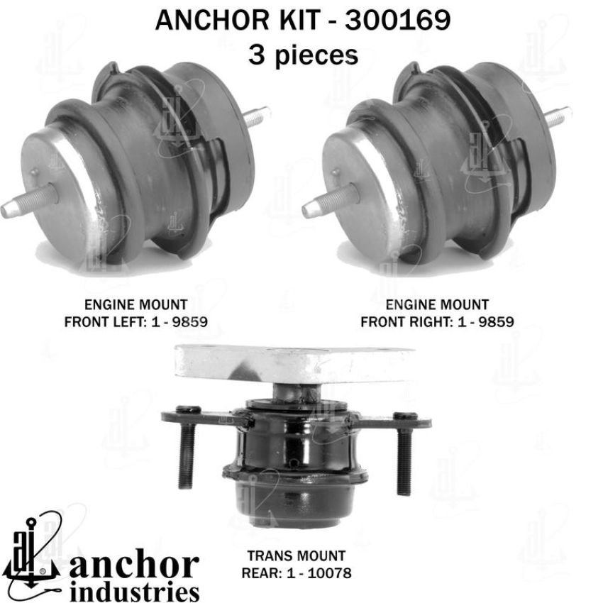 ANCHOR MOUNTS 300169 ENGINE MNT KIT