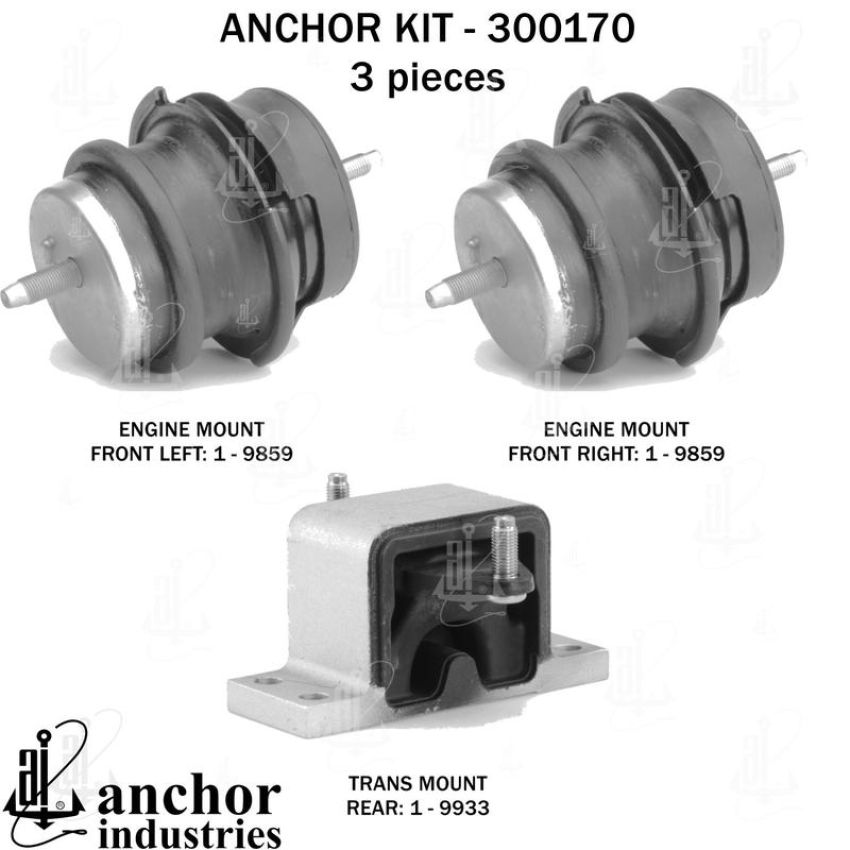 ANCHOR MOUNTS 300170 ENGINE MNT KIT