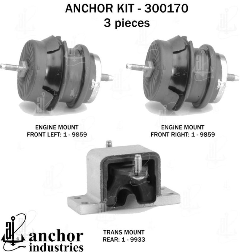 ANCHOR MOUNTS 300170 ENGINE MNT KIT