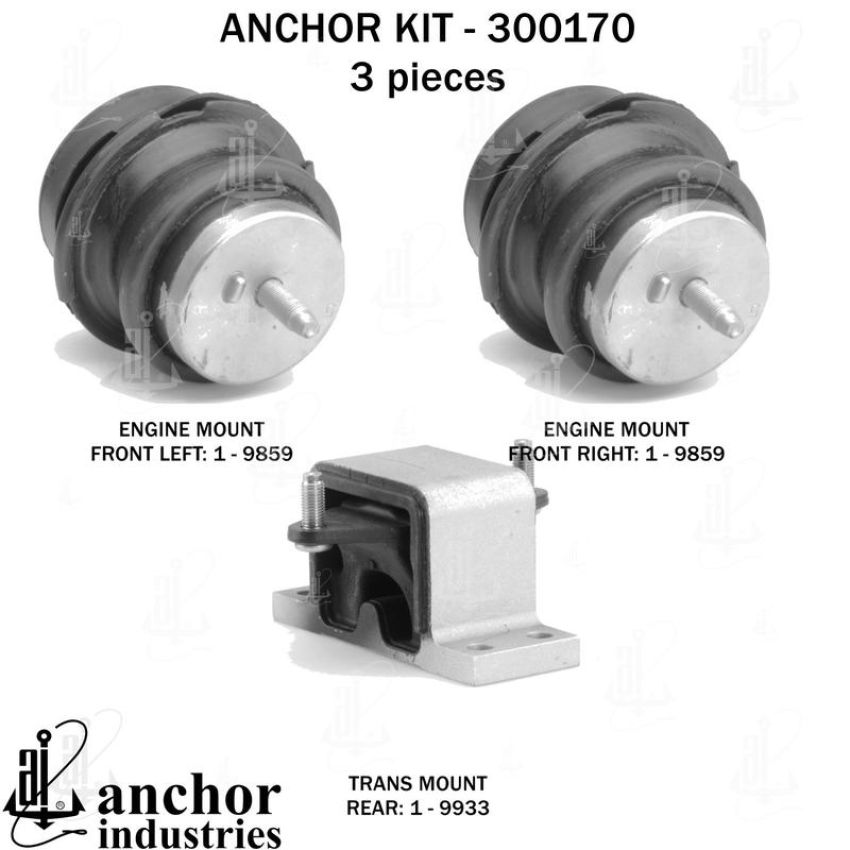 ANCHOR MOUNTS 300170 ENGINE MNT KIT