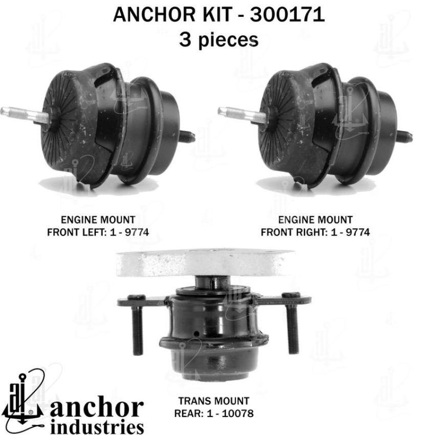 ANCHOR MOUNTS 300171 ENGINE MNT KIT