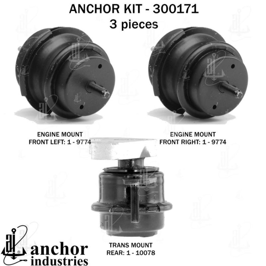 ANCHOR MOUNTS 300171 ENGINE MNT KIT