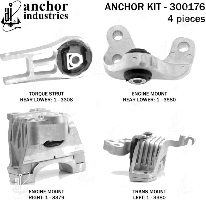 ANCHOR MOUNTS 300176 ENGINE MNT KIT