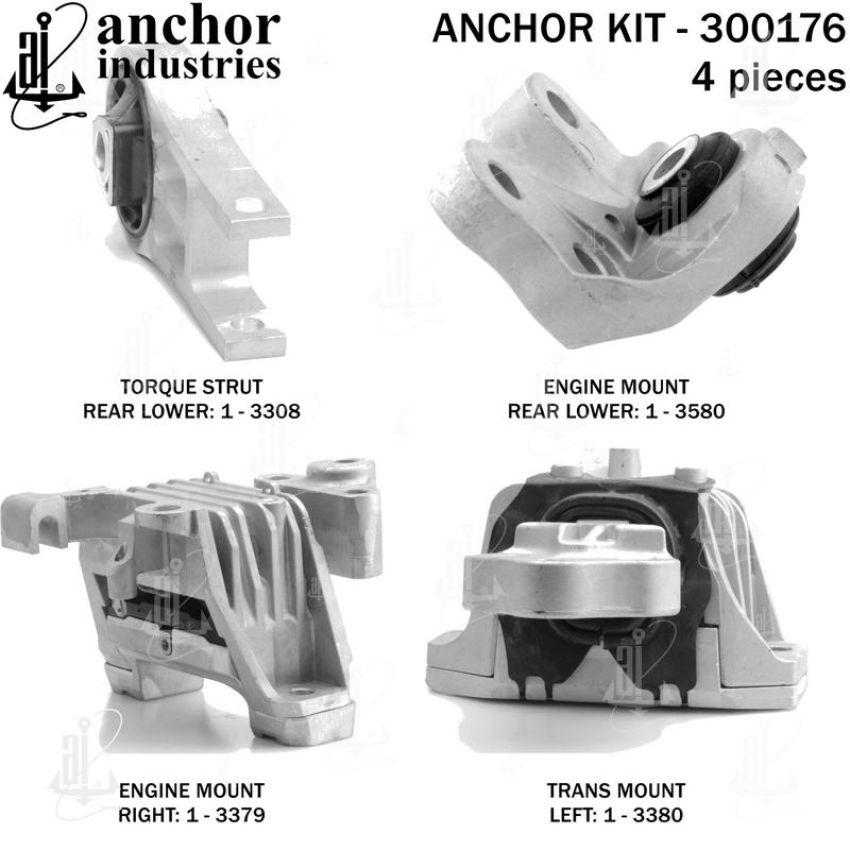 ANCHOR MOUNTS 300176 ENGINE MNT KIT