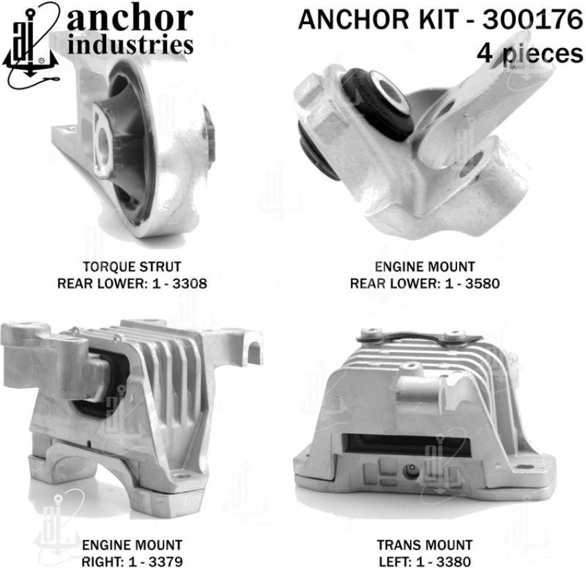 ANCHOR MOUNTS 300176 ENGINE MNT KIT
