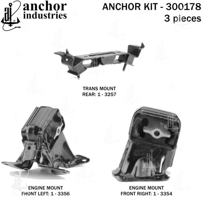 ANCHOR MOUNTS 300178 ENGINE MNT KIT