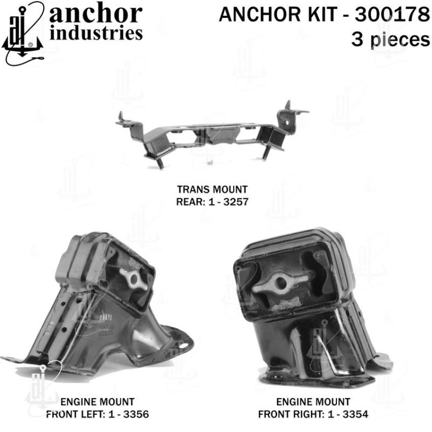 ANCHOR MOUNTS 300178 ENGINE MNT KIT